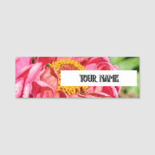 Pink Zinnia Flower Custom Image Name Title Tag