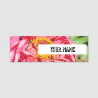 Pink Zinnia Flower Custom Image Name Title Tag