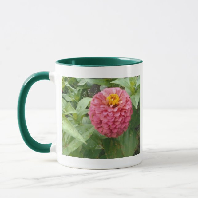 Pink Zinnia Mug (Left)