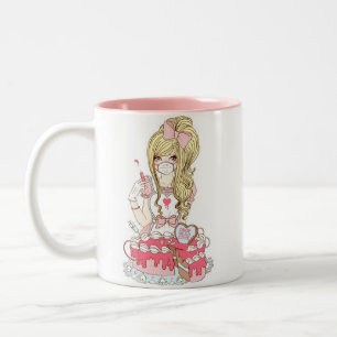 Pinkarol for Drop Dead Cute Two-Tone Coffee Mug
