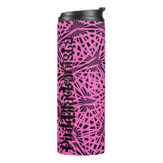 pinkblack floral pinkblackanista thermal tumbler
