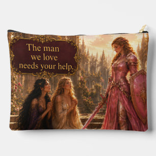Pinkblade Lady Knight Two-Sided Fantasy Accessory Pouch