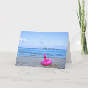 PINKED FLAMINGO Greeting Card