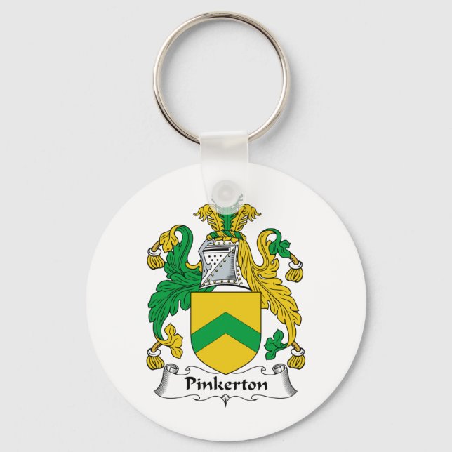 Pinkerton Family Crest Key Ring (Front)