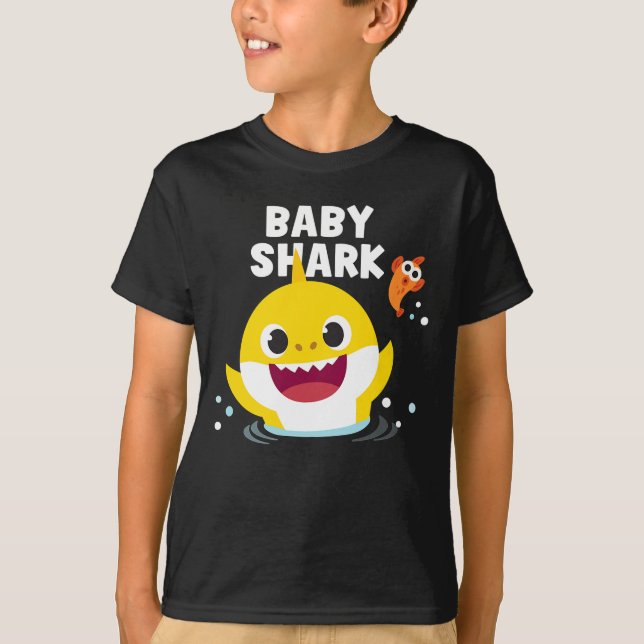 Pinkfong Baby Shark t-shirt with text (Front)