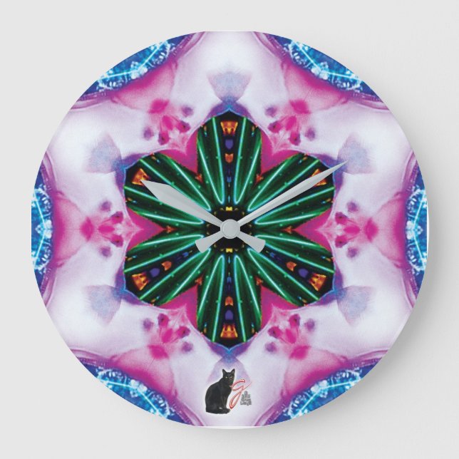 Pinkie Kaleidoscope Large Clock (Front)