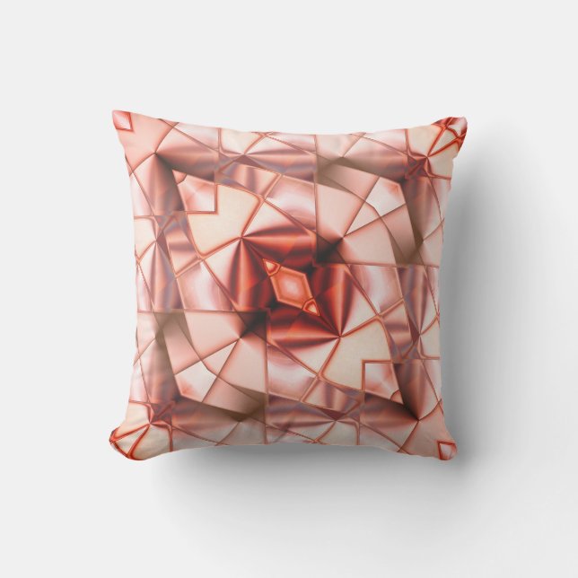 Pinkish big 'pearl flowers', virtual weird drawing cushion (Front)