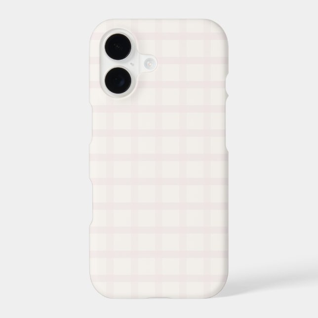 Pinkish Champagne And Creamy White Gingham Pattern (Back)