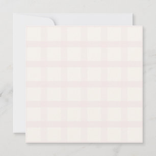 Pinkish Champagne And Creamy White Gingham Pattern Card