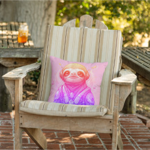 Pinkish Gleams, Cool Streams 41 x 41 Cushion