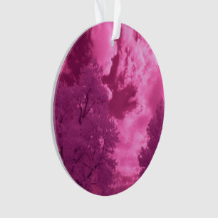 Pinkish Hues Infrared Cloud Ornament