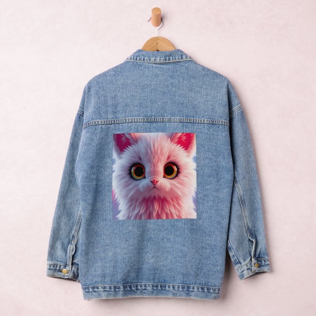 Pinkish-Kittycat Denim Jacket (Hangar)