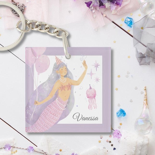 Pinkish Lavender Mermaid Party Adventure Key Ring (Creator Uploaded)