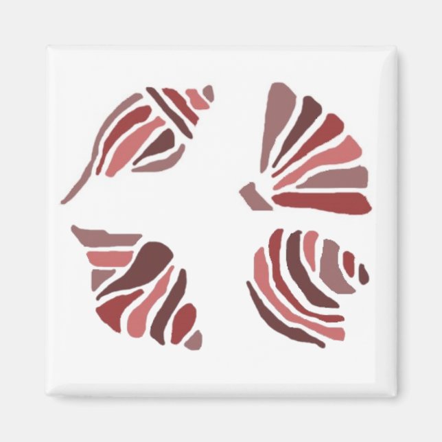 Pinkish shell row magnet (Front)