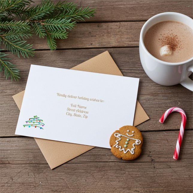 Pinkish Tan, Fawn and White Christmas Envelope (Creator Uploaded)