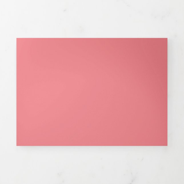 Pinkish Tan,Rose,Ruddy Pink, Tri-Fold Card (Cover)