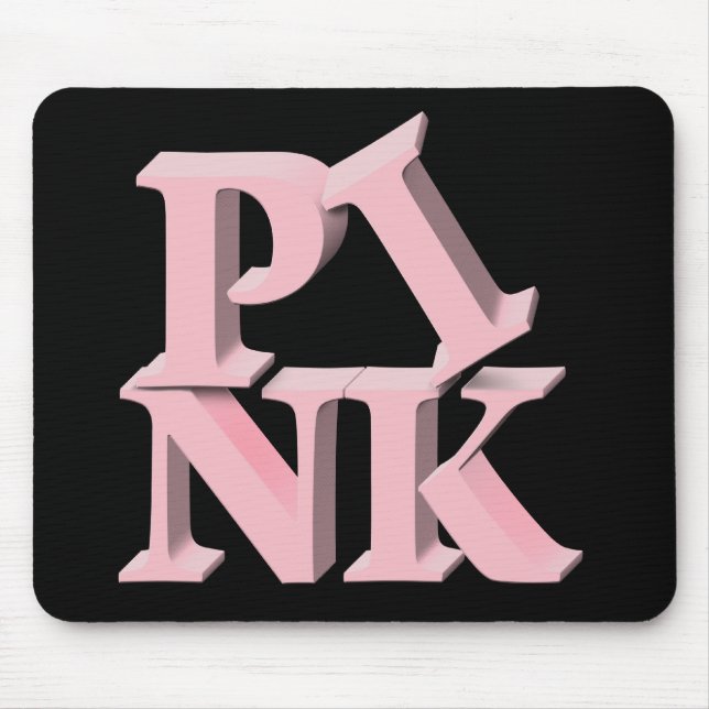 PinkonBlack Breast Cancer Awareness Mouse Pad (Front)