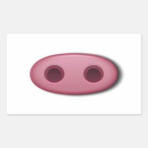 PinkPig Snout Rectangular Sticker