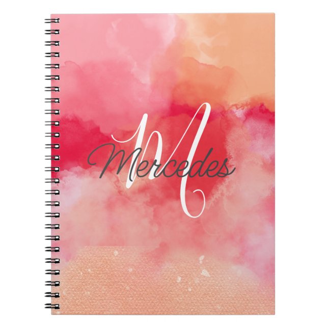 Pinks and Reds Tie Dye iPad Smart Cover Notebook (Front)