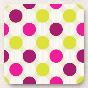 Pinks and Yellows dots Coaster