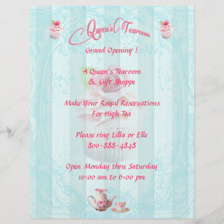 PinkTea Rose Cupcakes Flyers
