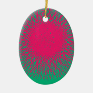 pinky abstract ceramic tree decoration