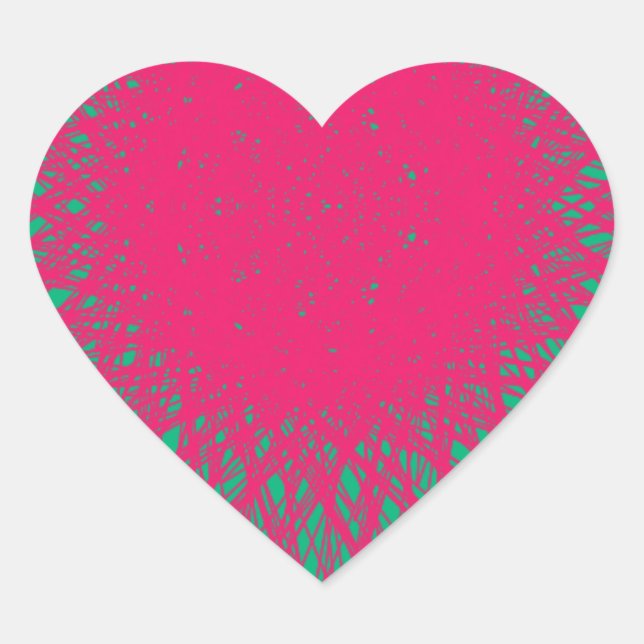 pinky abstract heart sticker (Front)