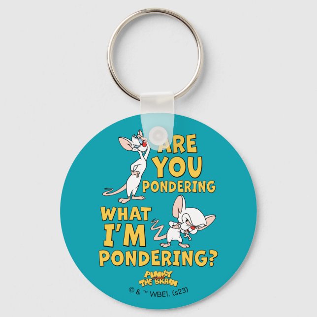 Pinky and the Brain | Are You Pondering? Key Ring (Front)