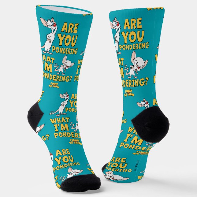 Pinky and the Brain | Are You Pondering? Socks (Angled)
