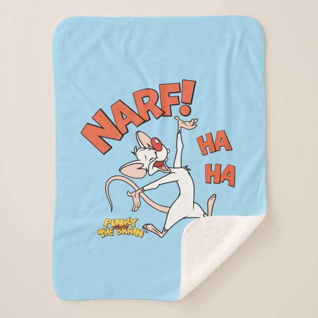 Pinky and the Brain | Pinky "Narf!" Sherpa Blanket (Front)