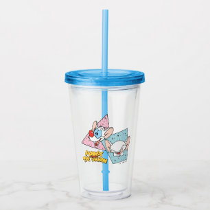 Pinky and the Brain Retro Character Graphics Acrylic Tumbler