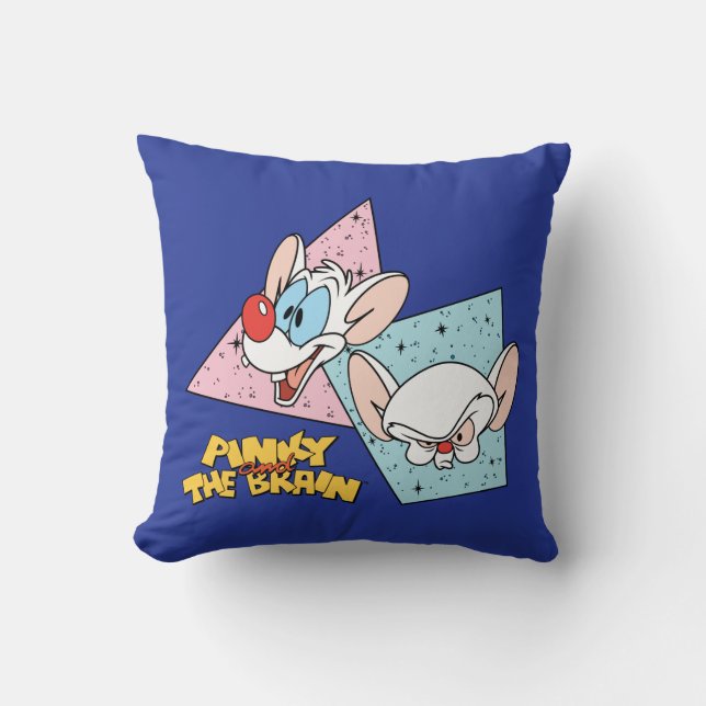 Pinky and the Brain | Retro Character Graphics Cushion (Front)