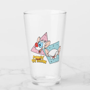 Pinky and the Brain Retro Character Graphics Glass