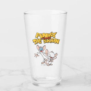 Pinky and the Brain Show Logo Glass