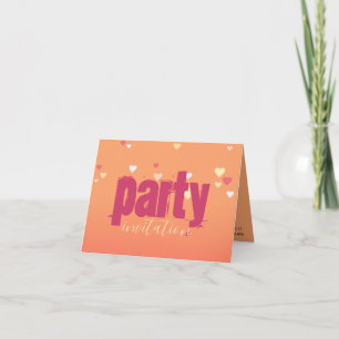 Pinky Blush Party Invitation Card