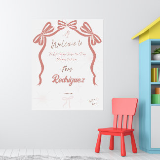 Pinky Bridal Shower Welcome Poster