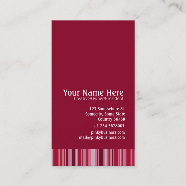 Pinky Business Card (Front)