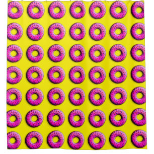Pinky Donut with colorful sprinkles + your ideas Shower Curtain