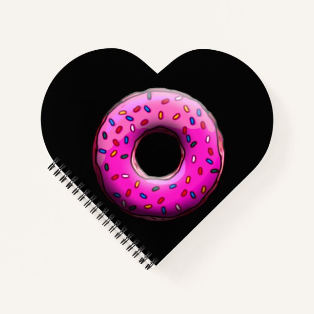 Pinky Doughnut - colourful sprinkles 1 Notebook (Front)