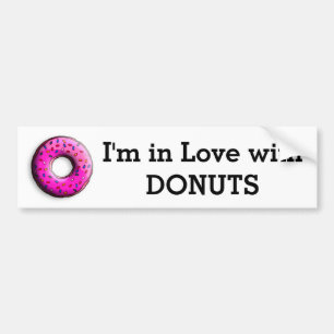 Pinky Doughnut with colourful sprinkles + your Bumper Sticker