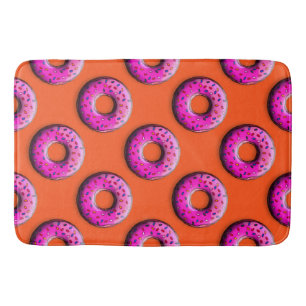 Pinky Doughnut with colourful sprinkles + your ide Bath Mat