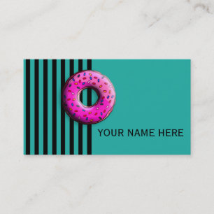 Pinky Doughnut with colourful sprinkles + your ide Business Card