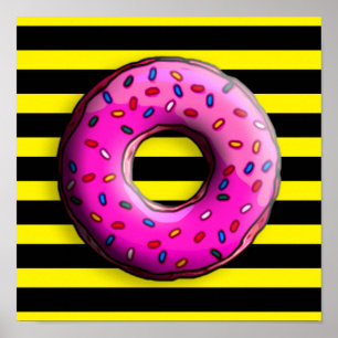 Pinky Doughnut with colourful sprinkles + your Poster
