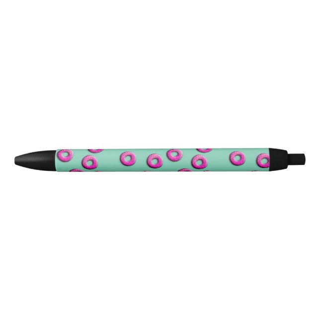 Pinky Doughnuts seamless pattern + your ideas Black Ink Pen (Front)