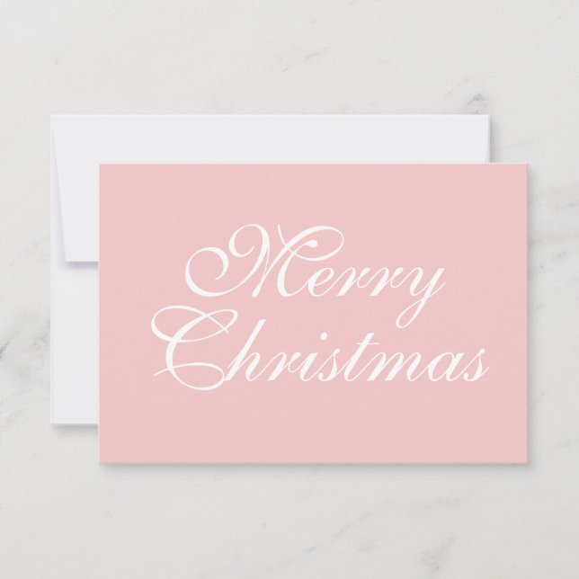 Pinky Merry Christmas Pink Card (Front)