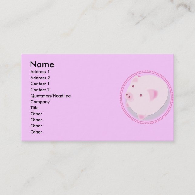 Pinky_Pig Business Card (Front)