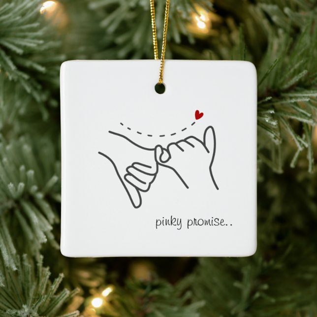 Pinky Promise Ceramic Ornament (Tree)