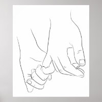 Pinky Promise Minimal Line Art Cute Simple Trendy