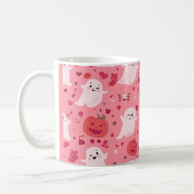 Pinky pumpkin Ghostly Surprise Coffee Mug (Left)
