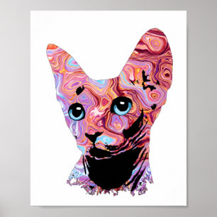 Pinky Sphynx Cat 683 Poster
